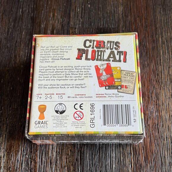 Circus Flohcati A Card Game by Reiner Knizia Grail Games Sealed NEW - Picture 6 of 6